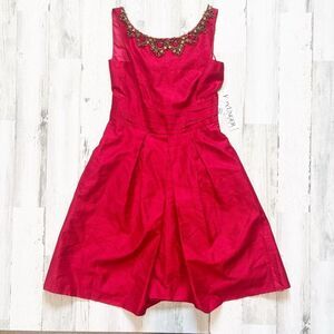 Kay Unger NWT Silk Bejeweled Dress Size 4